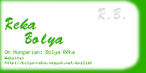 reka bolya business card